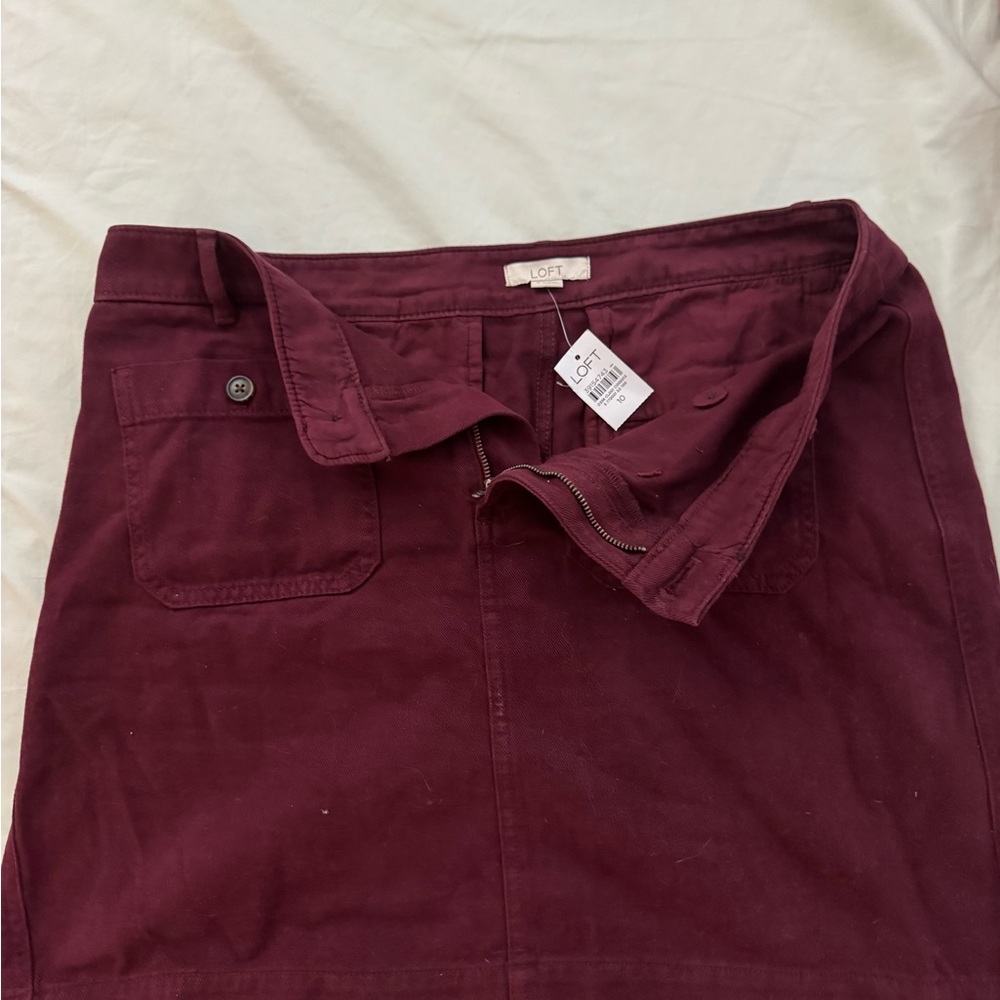 LOFT Deep Red Skirt